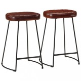 Cumpara ieftin Scaune de bar, 2 buc., maro &icirc;nchis, 41x29x62 cm