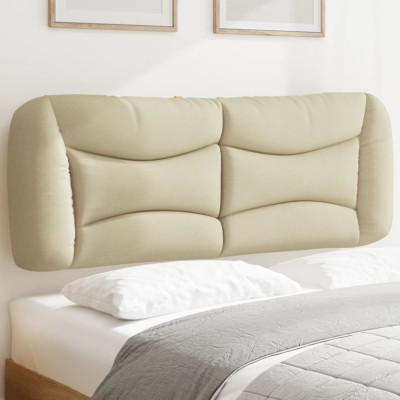 vidaXL Pernă pentru tăblie de pat, crem, 120 cm, material textil foto