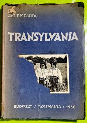 E890-I-Carte veche Romania-TRANSYLVANIA-Titus Podea 1936 bilingva romano-engleza foto