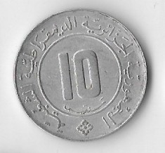 Moneda 10 centimes 1984 - Algeria foto