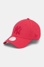 New Era șapcă de baseball din bumbac culoarea roz, neted, 60595168