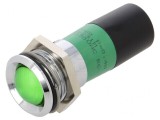 Lampă LED Verde 230V &Oslash;22mm