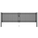 vidaXL Poartă de gard grădină, antracit, 4 x 1,25 m, oțel