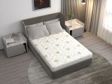 Saltea cu spuma poliuretanica Somnart FermiMax Aloe Vera 160x200, inaltime 15 cm, husa lavabila si detasabila cu fermoar, fermitate ridicata Relax Kip