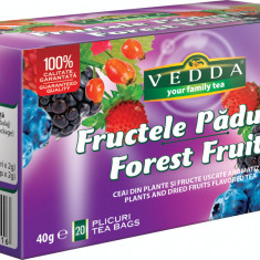 Ceai din fructe de padure, 20 plicuri x 2g, Vedda