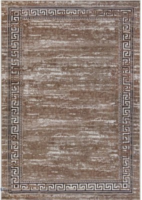 Covor Model Mira 24001-121, Marime 80 x 150 cm, Maro, Bej, Inaltime Fir 6 mm, Antialergic, Polipropilena, Living, Dormitor, Sufragerie, Birou foto