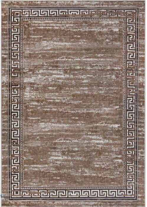 Covor Model Mira 24001-121, Marime 80 x 150 cm, Maro, Bej, Inaltime Fir 6 mm, Antialergic, Polipropilena, Living, Dormitor, Sufragerie, Birou
