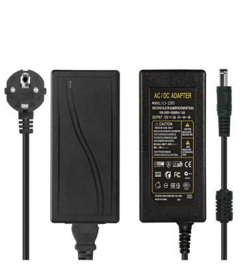 Adaptor Alimentare Banda LED 12V DC 5A 100-240V foto