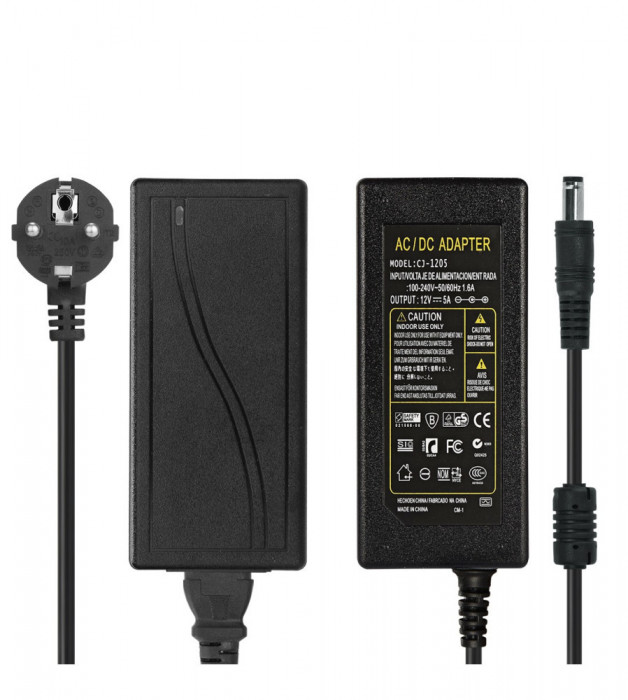 12V DC 5A 100-240V Adaptor Alimentare Banda cu LED