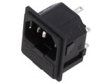 Conector alimentare AC soclu tată 10A 250V IEC 60320