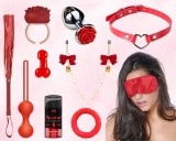 Kit Valentine's Day Hot Love, 10 Accesorii, Rosu