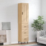 VidaXL Dulap &icirc;nalt, stejar sonoma, 34,5x34x180 cm, lemn prelucrat
