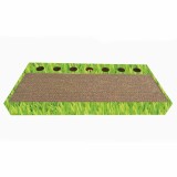 Zgarietor din carton pentru pisici Scratch&amp;Play, 48.26x22.22x5.08 cm, Verde