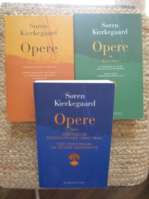 Soren Kierkegaard, Opere, 3 volume foto