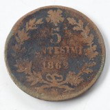 Italia 5 centesimi 1862