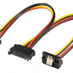 Cablu alimentare s-ata - 2 x SATA 90 grade, 15cm, multiplicator s-ata