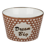 Bol Big Dream inimioare pentru servire,Ceramica,Maro,560 ml, Oem