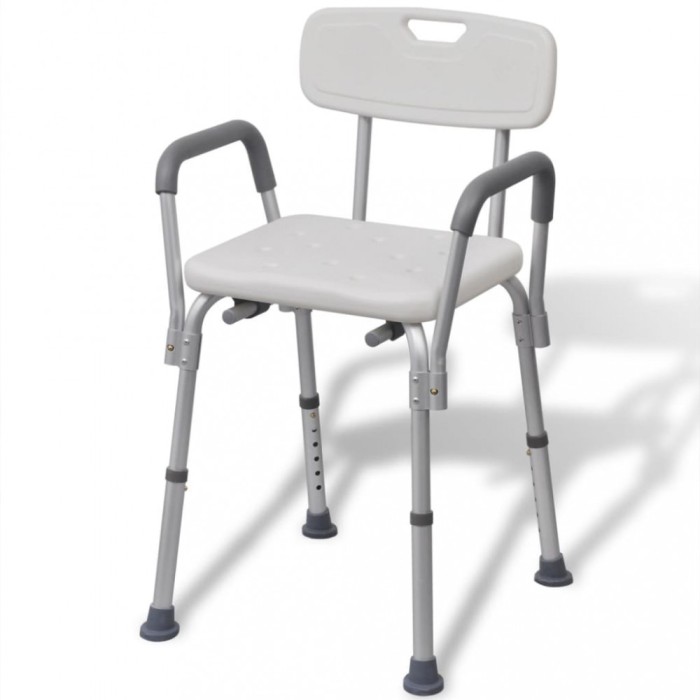 Gossi scaun pentru dus, alb, aluminiu
