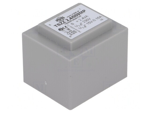Transformator &Icirc;ncapsulat 2,4VA 230V 15V PCB