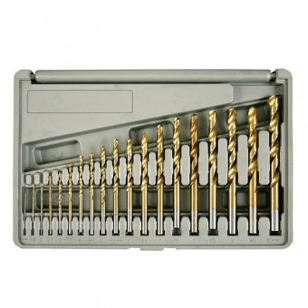 Set burghie pentru metal Strend Pro FD032, 19 buc TiN HSS, pentru metal, 1-10mm