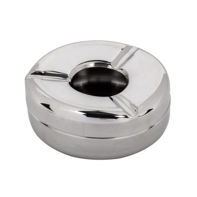 Scrumiera din metal, Argintie, 11.5x4.5 cm, ATU-082209 foto