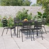 Gossi set de masa pentru gradina, 7 piese, antracit, otel