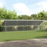 vidaXL Cușcă pentru pui Argintiu 800 x 200 x 198.5 cm Oțel Galvanizat 3368319