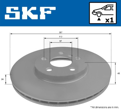 SKF VKBD 80304 V1 Disc frana foto