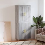 vidaXL Dulap &icirc;nalt, gri sonoma, 69,5x34x180 cm, lemn compozit