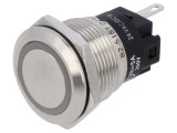 Lampă de control LED plată 24VDC/24VAC, roşie/verde, &Oslash;19mm