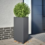 Cumpara ieftin Jardiniere grădină, 2 buc. antracit 50x43x75 cm oțel triunghi
