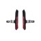 Saboti frana Leoshi V-Brake imbus, lungime 70mm, culoare negru/rosu Cod:AWR0212