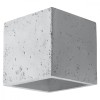 Lampă De Perete Quad Gri Beton 1 Bec Pătrat Industrial De Interior