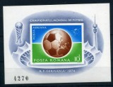 ROMANIA 1974 LP 853 SPORT , FOTBAL , COLITA NESTAMPILATA