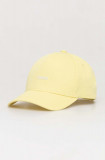 Cumpara ieftin HUGO șapcă de baseball din bumbac culoarea galben, cu imprimeu 50508845
