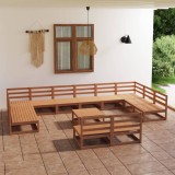 vidaXL Set mobilier de grădină, 13 piese, lemn masiv de pin
