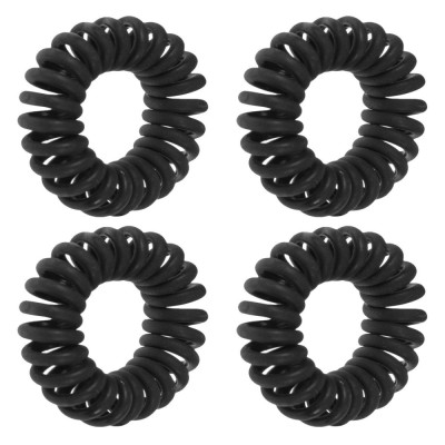 Set de Elastice pentru Par de Plastic Negru - 4 buc, CMCLASS foto