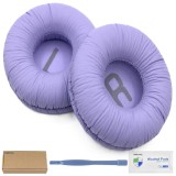 Set 2 bureti pentru casti JBL Tune 590BT / 570BT / 560BT / 530BT / 525BT, On-Ear - Violet - Spuma cu memorie - Piele ecologica creponata