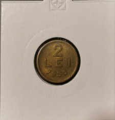 Moneda Romania 2 Lei 1950 UNC foto