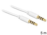 CABLU STEREO JACK 3.5 MM 4 PIN TATA &gt; TATA, 5M 83443 DELOCK