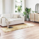 Covor din Lana Faux Tafalla Crem 80 x 250 cm Poliester