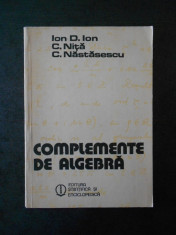 ION D. ION - COMPLEMENTE DE ALGEBRA foto