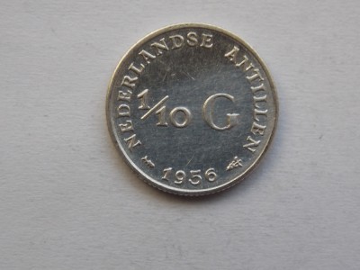 1/10 GULDEN 1956 ANTILELE OLANDEZE-argint foto