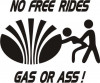 Sticker Auto No Free Rides Daewoo, 4World