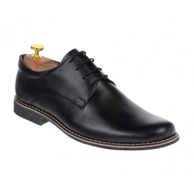Pantofi barbati casual, din piele naturala, Negru - PANBOX foto