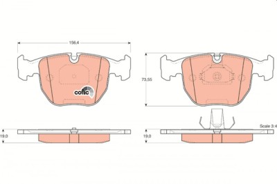 TRW GDB1261 COTEC set placute frana disc foto