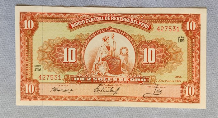 Peru - 10 Soles de oro (1966)