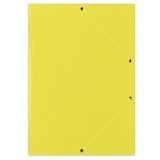 Mapa carton plastifiat cu elastic pe colțuri Donau A4 400gsm galben