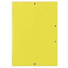 Mapa carton plastifiat cu elastic pe colțuri Donau A4 400gsm galben