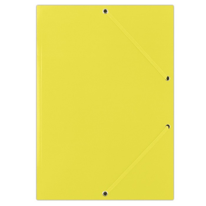 Mapa carton plastifiat cu elastic pe colțuri Donau A4 400gsm galben